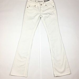 White Bootcut Miss Me Jeans